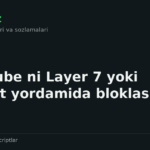 🛡 Youtube ni Layer 7 yoki Content yordamida bloklash