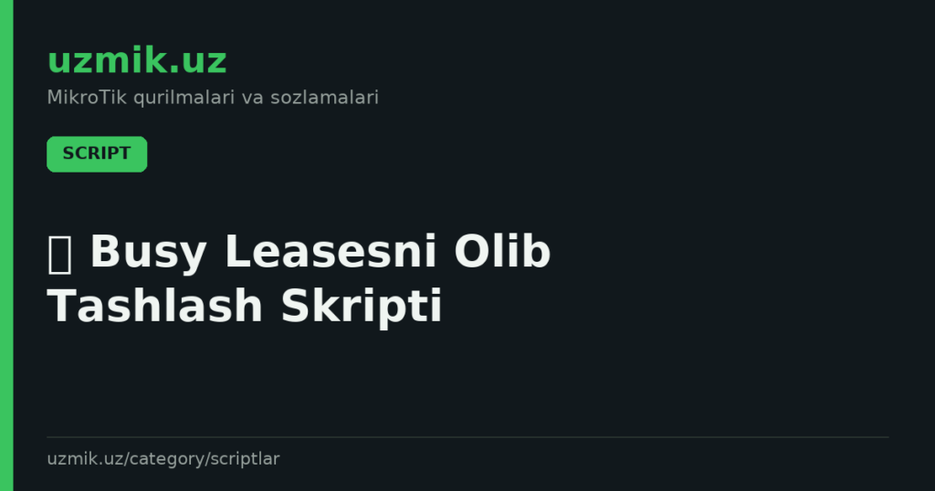 🌐 Busy Leasesni Olib Tashlash Skripti