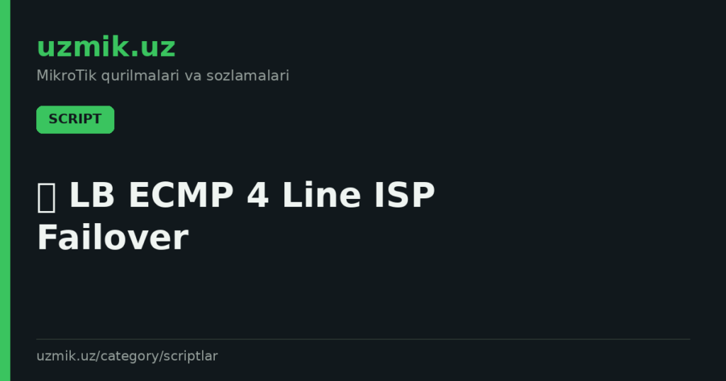 🌐 LB ECMP 4 Line ISP Failover