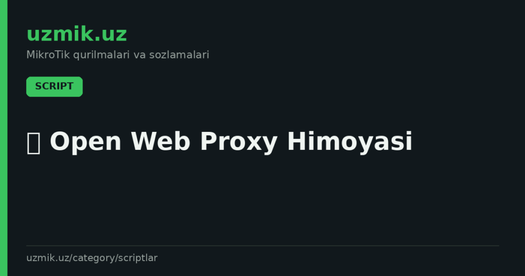 🛡 Open Web Proxy Himoyasi