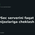 L2TP/IPSec serverini faqat IPSec mijozlariga cheklash skripti